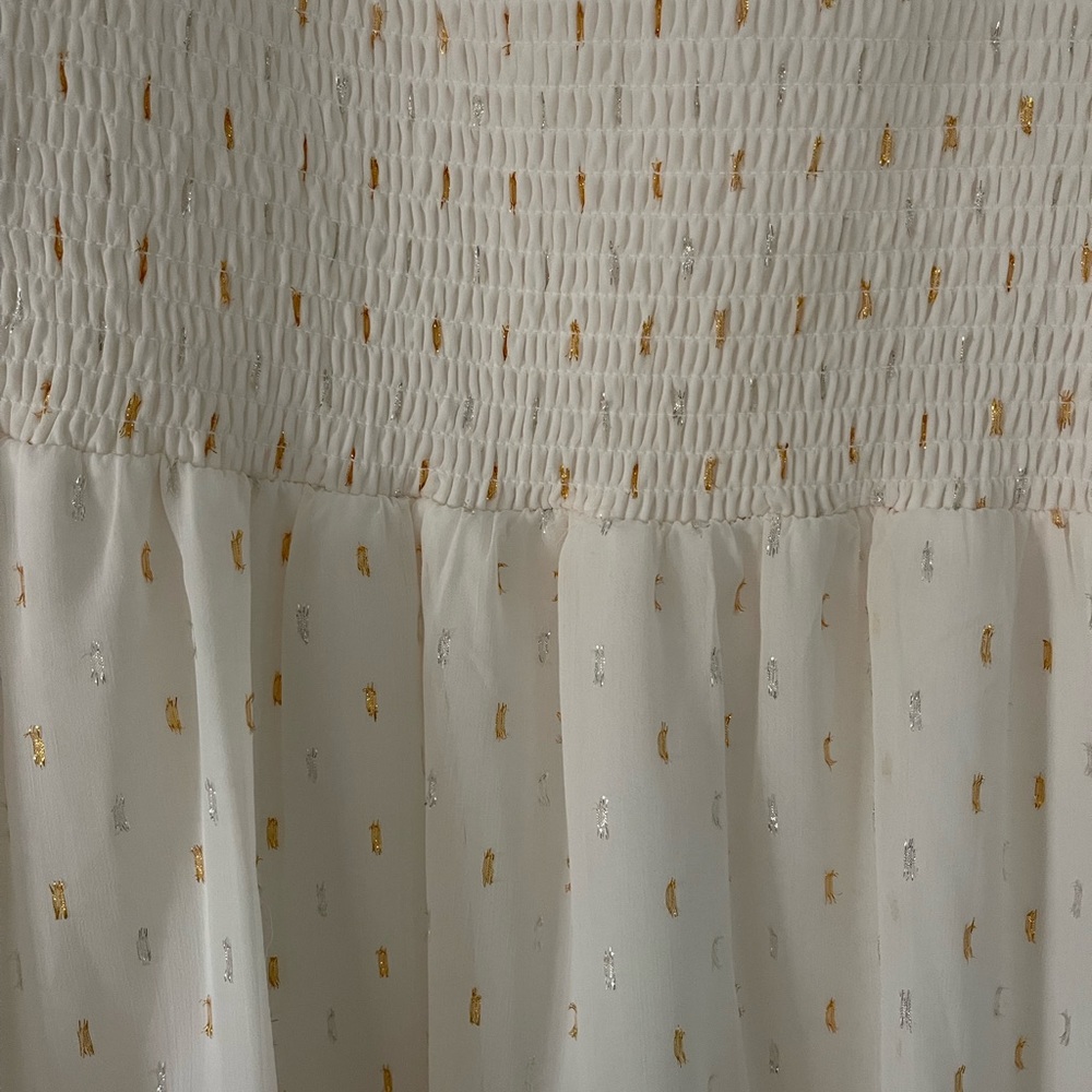Altar’d state White dress with gold and silver size medium - Picture 2 of 9